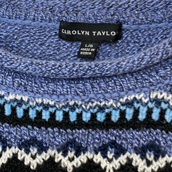 Vintage Cabin-core blue and white Nordic sweater - Picture 2 of 3